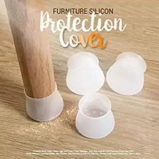 4PCS Furniture Silicon Protection Cover – Chair Leg Caps Silicone Floor Protector Anti-Slip Bottom Chair Pads – Without Marks