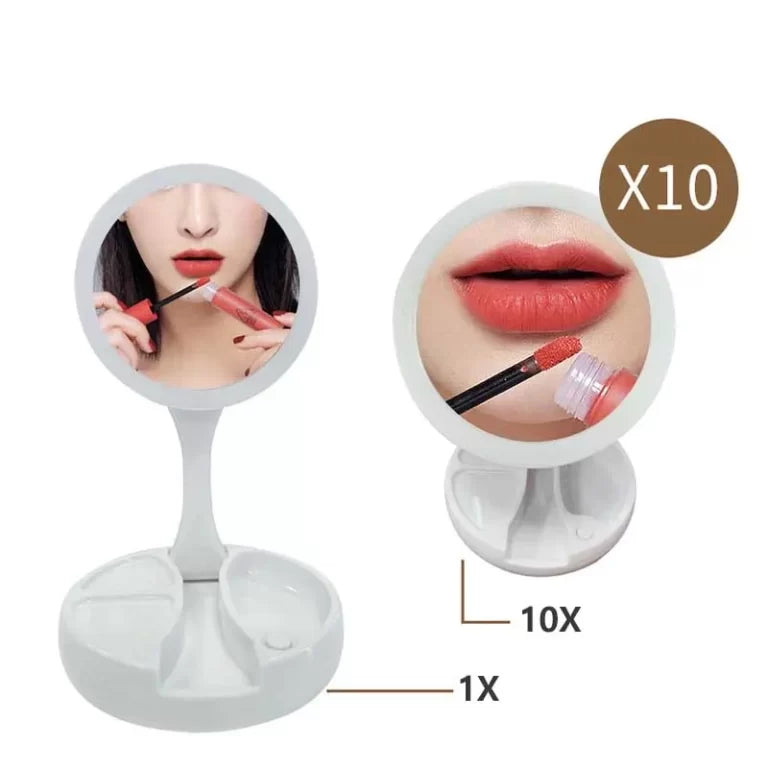 10X Magnifying Women Vanity Mirror