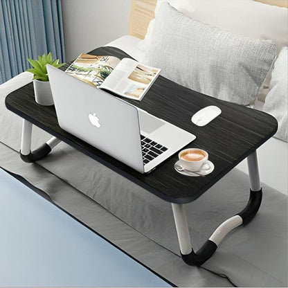 Portable Wood Laptop Table for Bed – Folding Desk for Gaming & Home Use