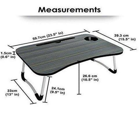 Portable Wood Laptop Table for Bed – Folding Desk for Gaming & Home Use