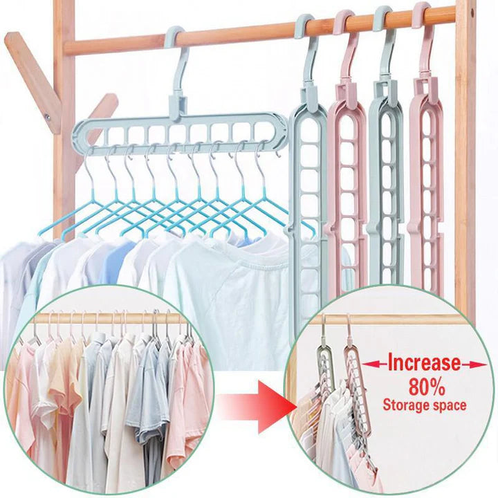 9 Hole Rotating Cloths Hanger (Pack of 3)