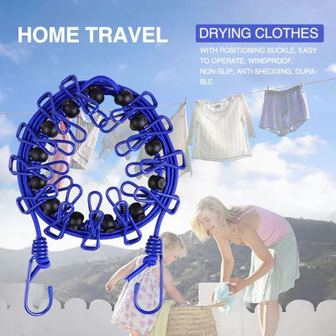 Clip Secure Clothes Drying Rope