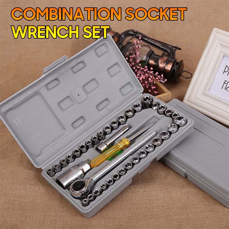 40pcs Combination Socket Wrench Set