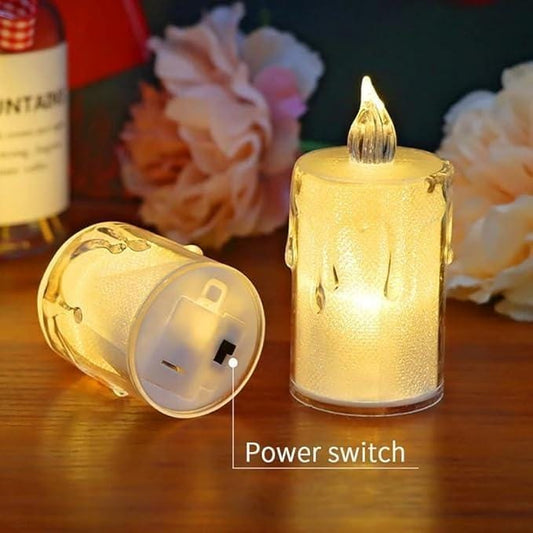 Mini LED Light Candles - 2x Pcs Flameless Ambiance Set