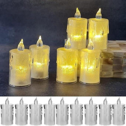 Mini LED Light Candles - 2x Pcs Flameless Ambiance Set