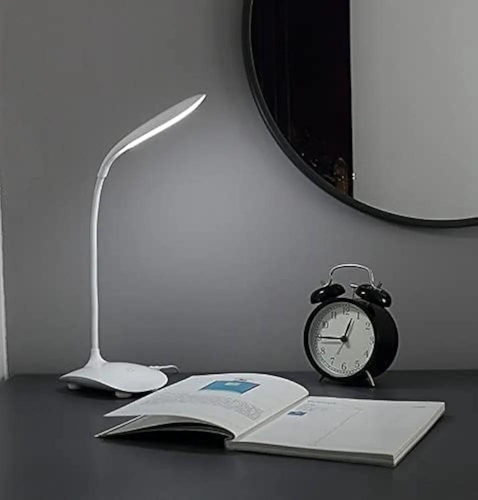 Rechargeable White Table Lamp - Compact Design for Modern Spaces