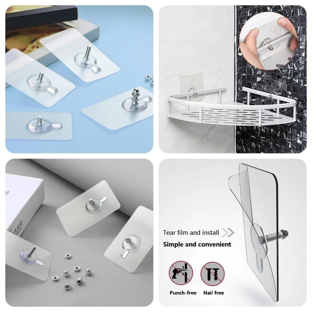 10x Pcs Wall Mount Hooks - Durable Solution for Convenient Storage